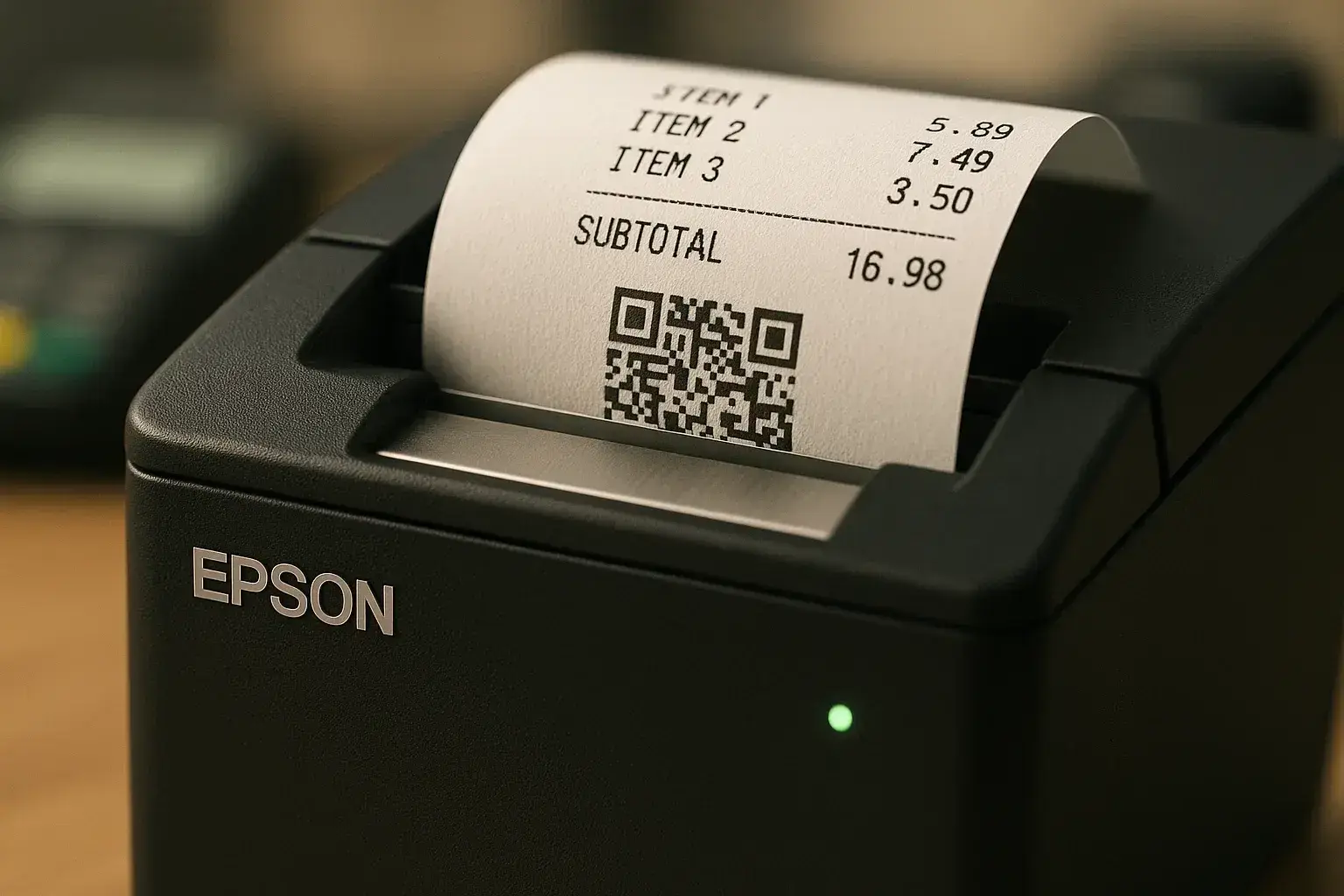 Guilhotina automática cortando o cupom na Epson TM-T20X