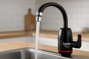 Torneira elétrica Zagonel é boa? Foto ilustrativa da torneira instalada na cozinha
