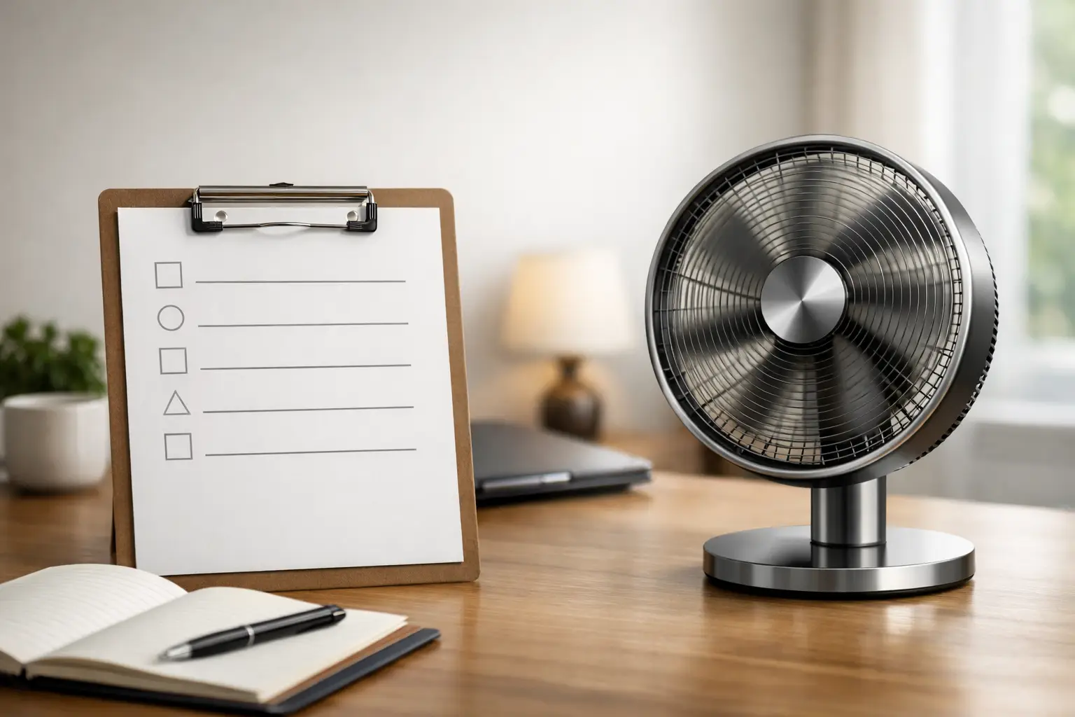 Checklist visual: como escolher ventilador de mesa silencioso para dormir, trabalhar e estudar