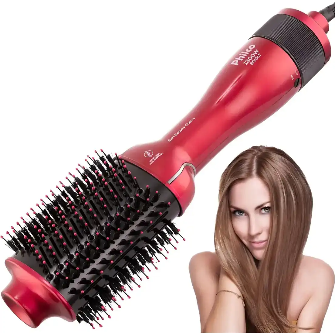 Escova Secadora Philco PEC13 Soft Beauty Cherry Escova Secadora Philco PEC13 Soft Beauty Cherry