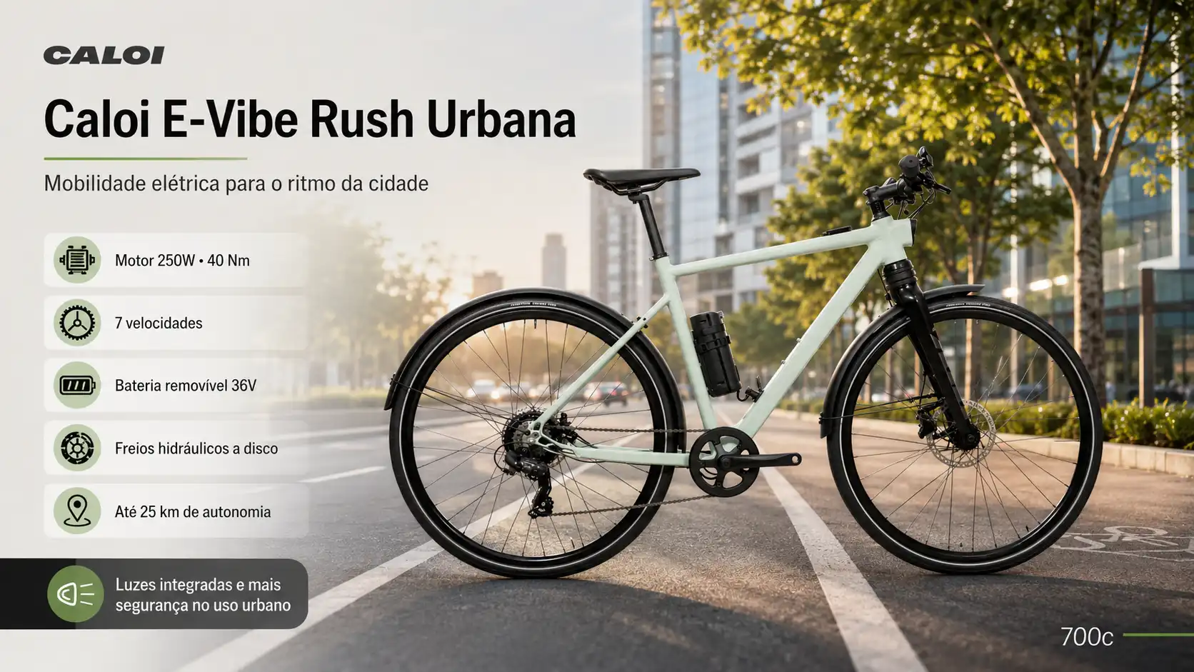 card premium de Caloi E-vibe Rush 7v