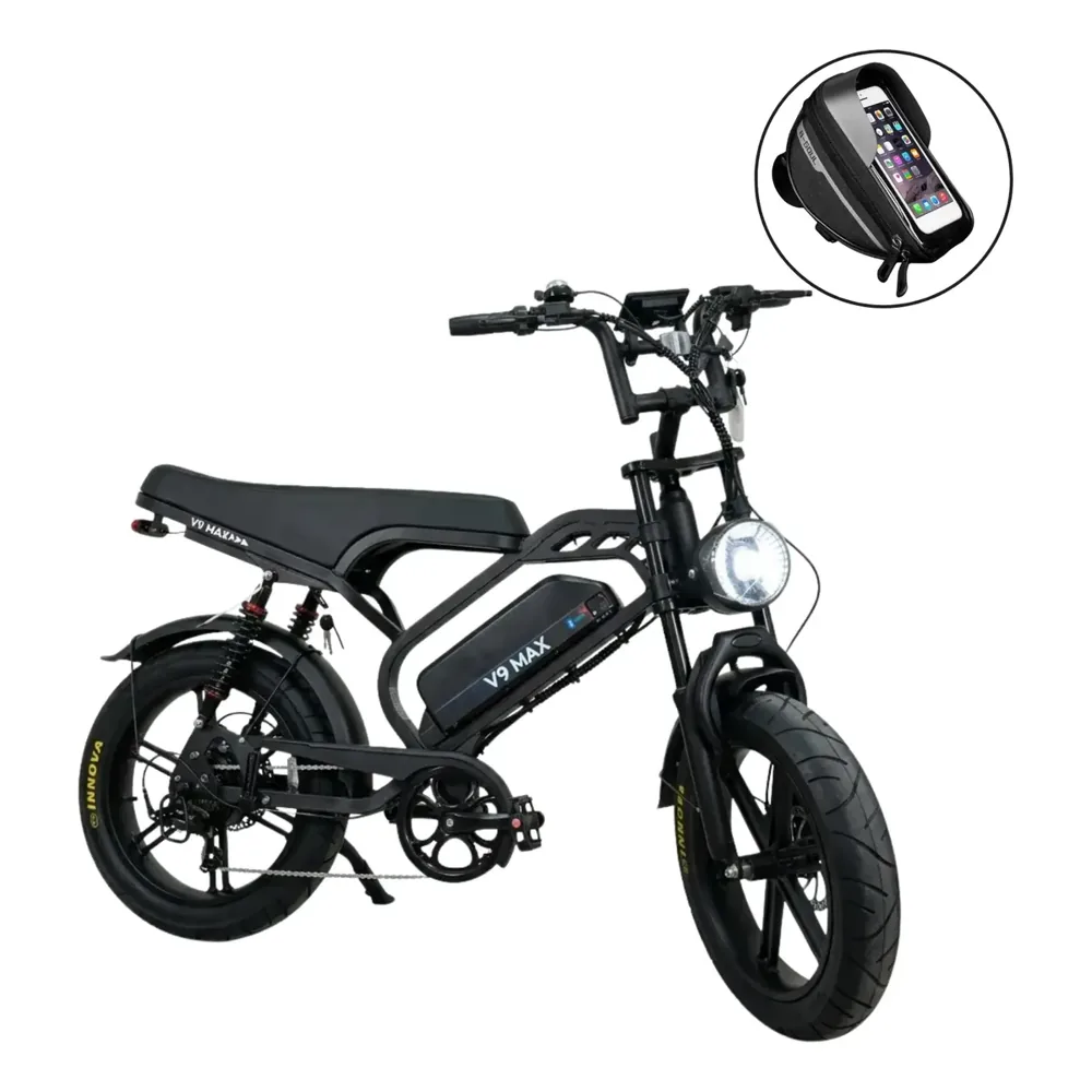 Bicicleta Bike Elétrica V9 Max 60km Autonomia Urbana 32km/h